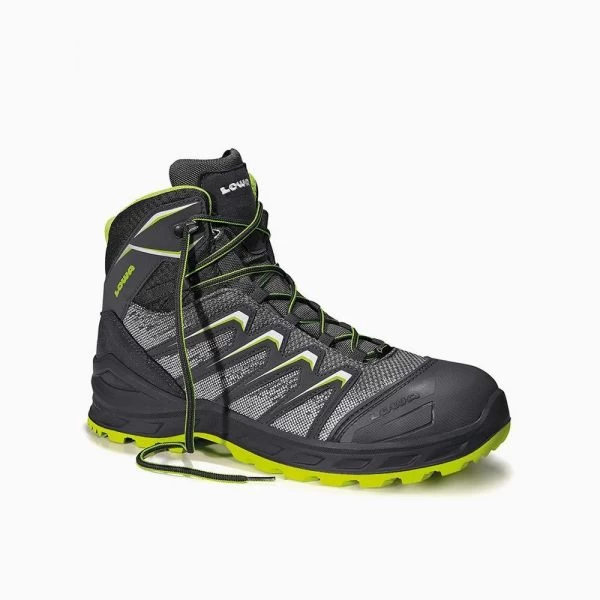 LOWA Sicherheitsschnürstiefel LARROX Work GTX Grey Mid S3 CI 3 LOWA Sicherheitsschnürstiefel LARROX Work GTX Grey Mid S3 CI