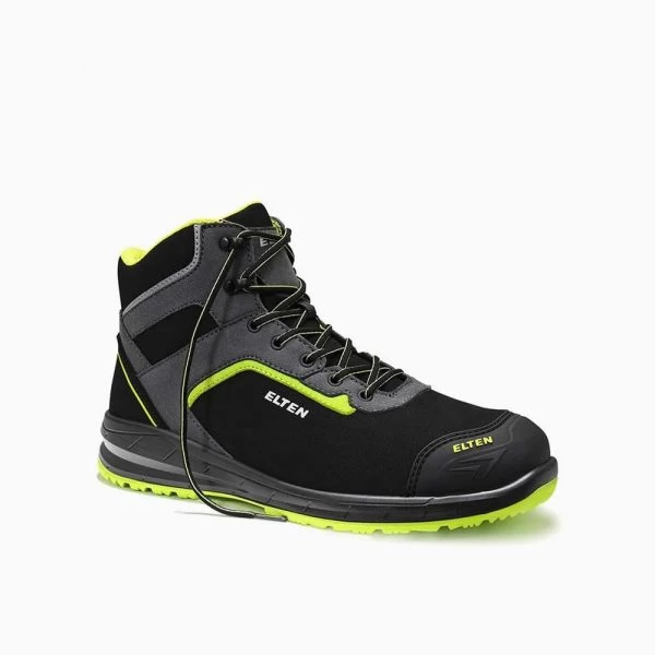ELTEN Sicherheitsstiefel LOAN XXSports Pro Black-lime Mid ESD S3 3 ELTEN Sicherheitsstiefel LOAN XXSports Pro Black-lime Mid ESD S3